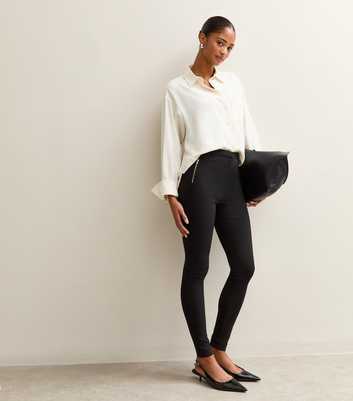 Black Skinny Zip Pocket Trousers