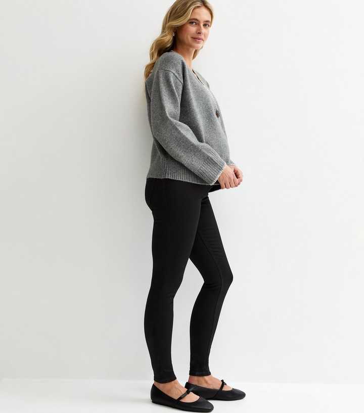 Maternity Black Over Bump Lift & Shape Jeggings