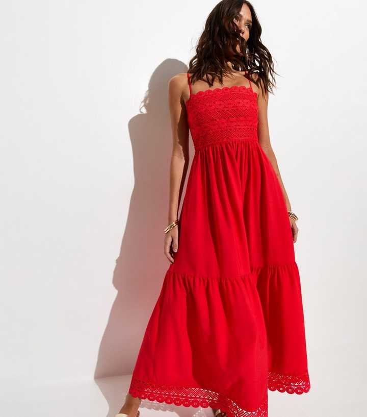red crochet beach dress Cozumel Dress