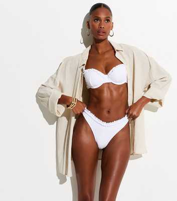 White Broderie Voop Bikini Bottoms