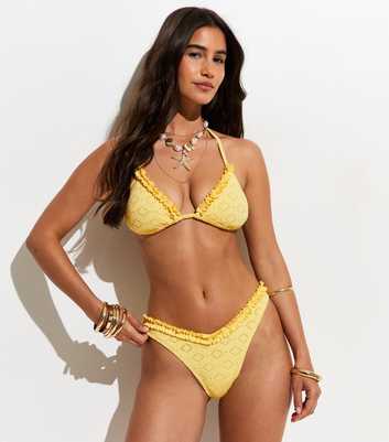 Light Yellow Broderie Voop Bikini Bottoms