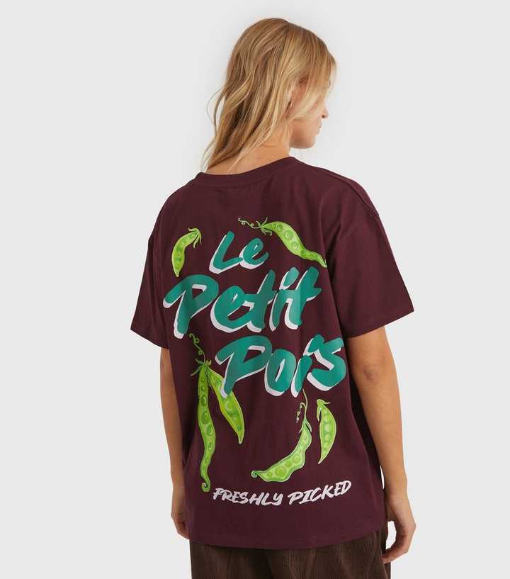 Skinnydip Dark Burg Le Petit Pois Printed T-Shirt
