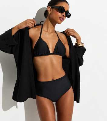 Black High Waist Bikini Briefs