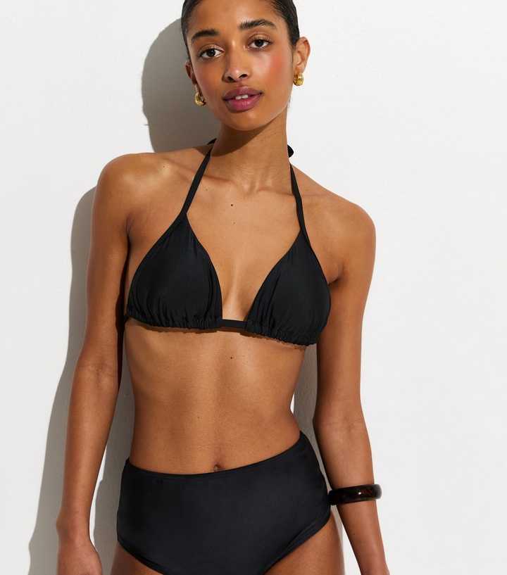 Black Removable Padding Triangle Bikini Top