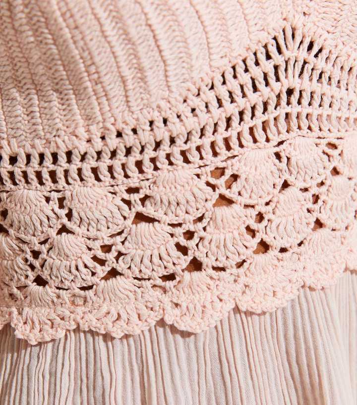 strapless open back dress Hot Pink Crochet Baby Dress, Take Home Baby Outfit, Coming Home Dress –  Cutie Outfits by Belle main image 1
