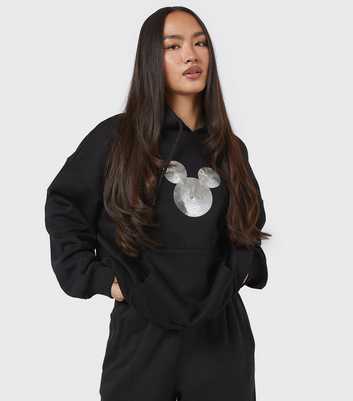 Skinnydip Black Disney Icon Sequin Hoodie