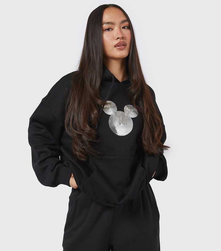 Skinnydip Black Disney Icon Sequin Hoodie