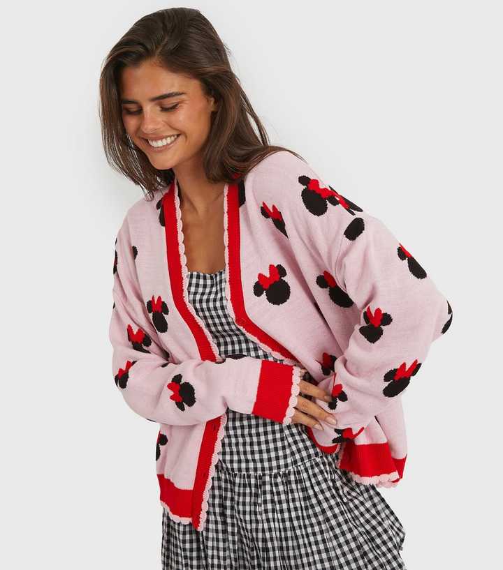 Skinnydip Pink Minnie Mouse Patterned Cardigan