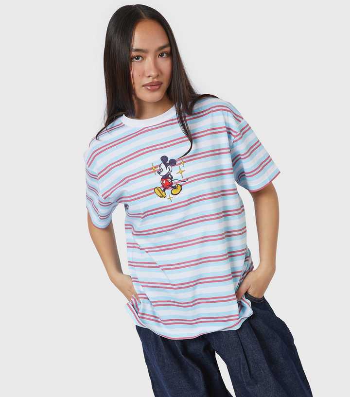 Skinnydip Blue Striped Disney Mickey T-Shirt