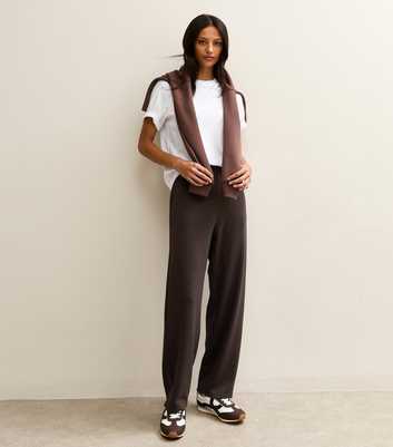 Premium Dark Brown Barrel Leg Joggers
