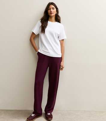 Premium Dark Burgundy Premium Barrel Leg Joggers