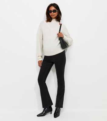 Maternity Black Cotton Rich Over Bump Bootcut Jeans