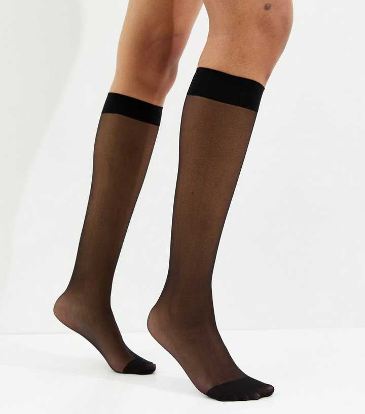 Black Knee High Tights