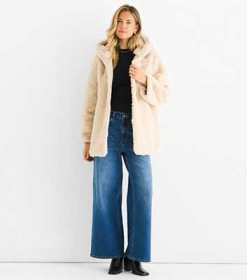 Gini London Stone Faux Fur Hooded Jacket