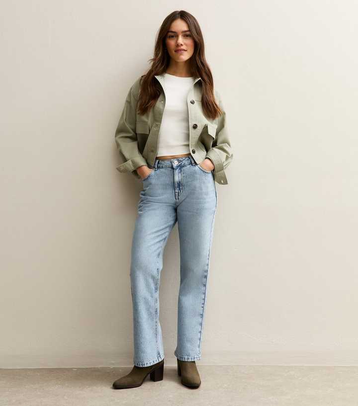 Petite Light Blue Anica Straight Leg Jeans