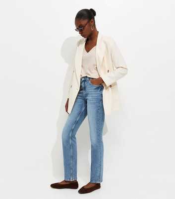 Mid Blue Straight Leg Jeans