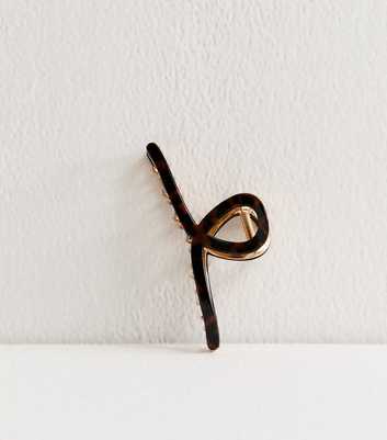 Brown Tortoiseshell Twist Top Hair Claw Clip