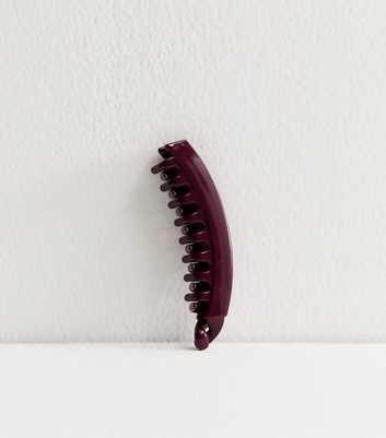Dark Burgundy Curved Hair Claw Clip