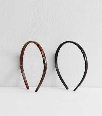 Brown Pack Of 2 Tortoiseshell Effect Headbands