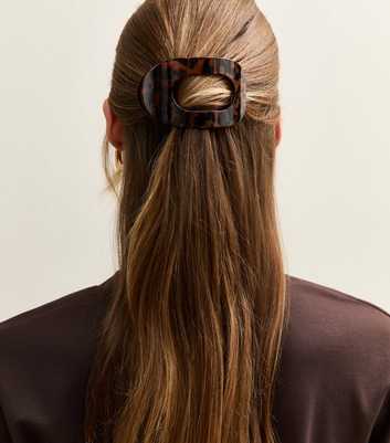 Brown Tortoiseshell Curved Hair Claw Clip