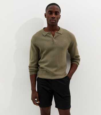 Black Regular Chino Shorts