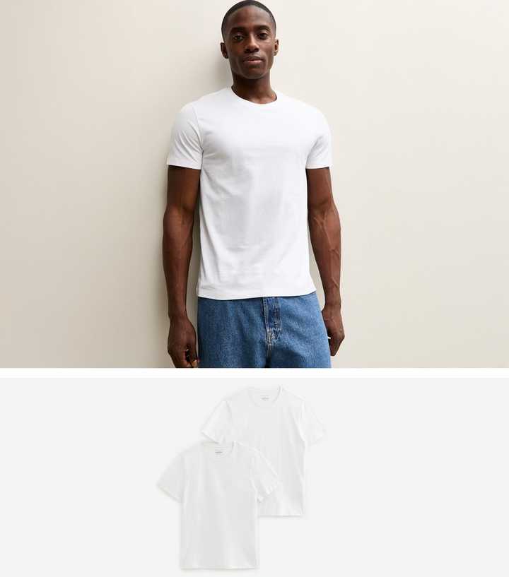 Pack Of 2 White Short Sleeve Regular T-Shirts