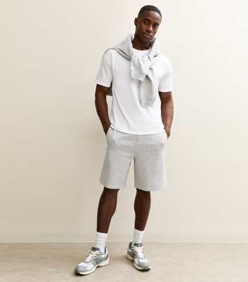 Grey Long Jersey Shorts