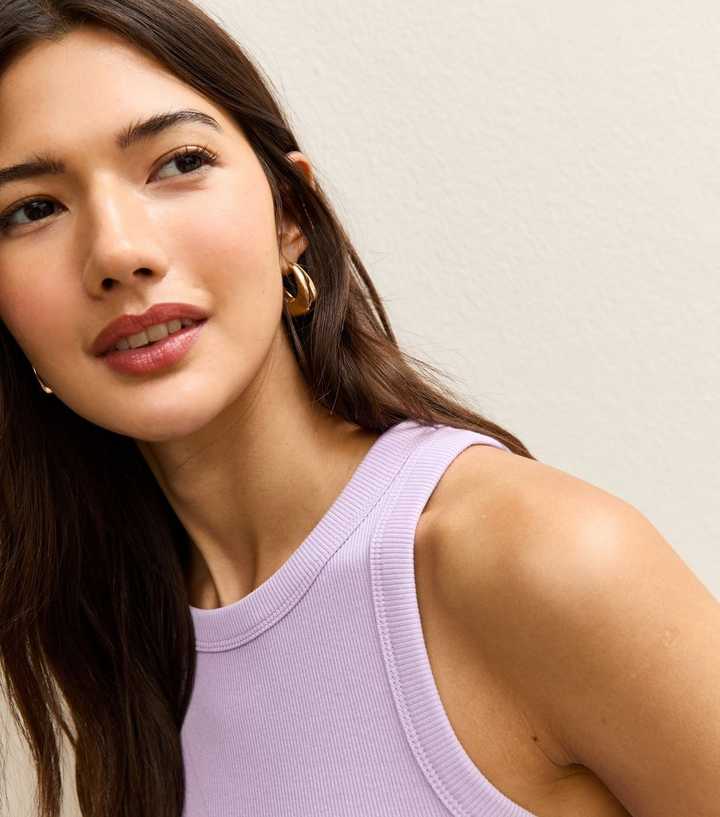 Lilac Racer Back Vest Top