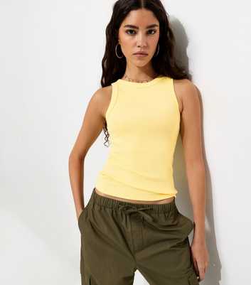 Light Yellow Racer Back Vest Top