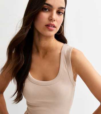 Mink Wide Trim Scoop Vest Top