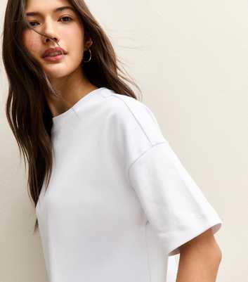 Premium White Heavyweight Cotton Side Split T-Shirt