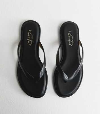 Black Jelly Thong Sandals
