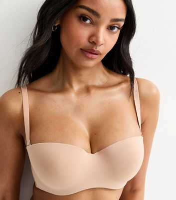 Tan DD+ Microfibre Multiway Strapless Bra