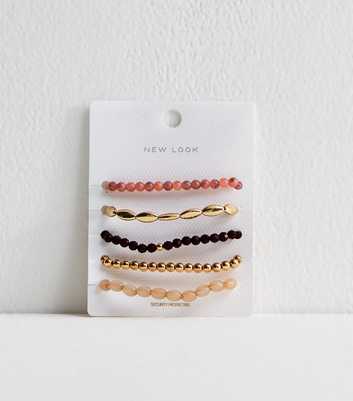 Multicolour Pack of 5 Beaded Bracelets
