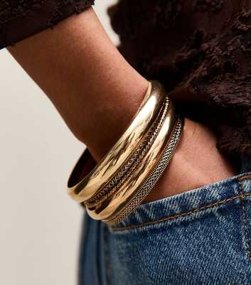 Pack of 4 Gold Tone Bangles