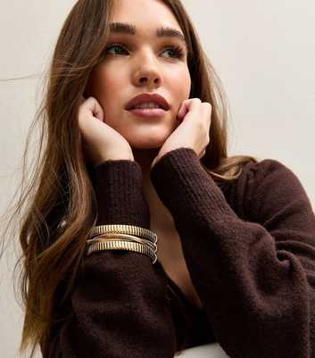 Gold Tone Vintage Wrap Bracelet