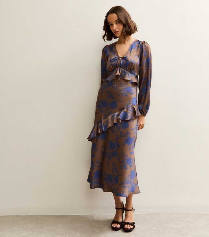 brown suspender dress Country Style Suspender Dress