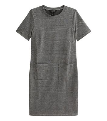 Grey Check T-Shirt Mini Dress | New Look