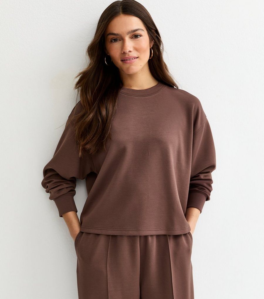 Petite Premium Dark Brown Sweatshirt