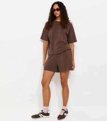 Premium Dark Brown Jersey Shorts