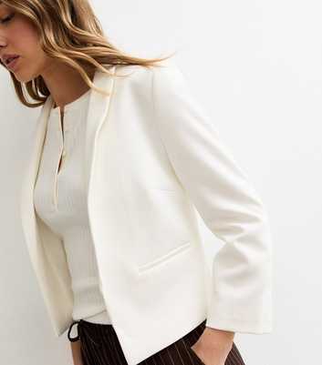 Off White Cropped Blazer