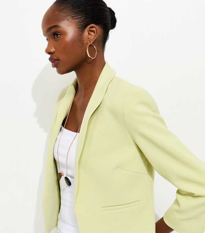 Light Green Cropped Blazer