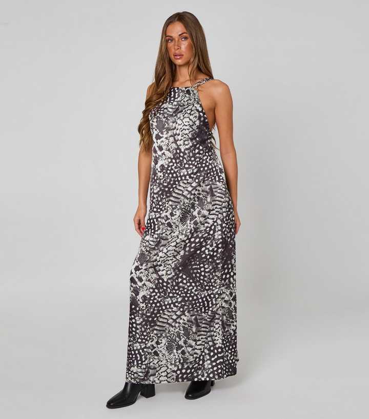 Urban Bliss Black Animal Print Maxi Dress
