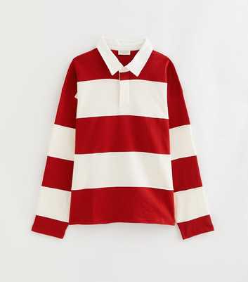 Jack & Jones Bright Red Bold Stripe Polo Shirt