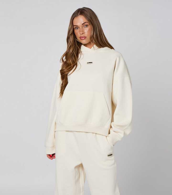 Urban Bliss Cream Rubber Branding Hoodie