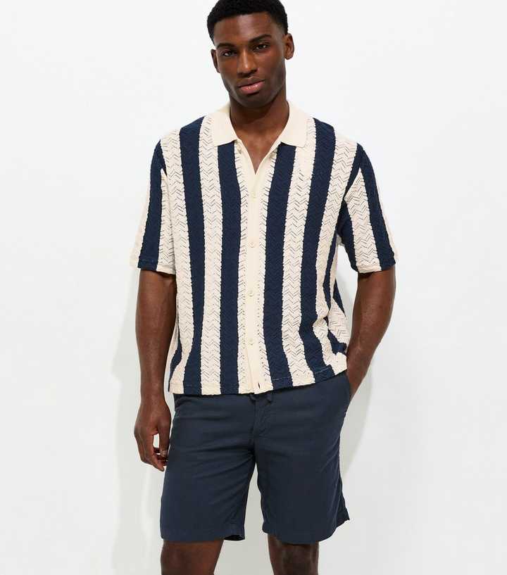 Jack & Jones Regular Navy Cotton Rich Drawstring Shorts