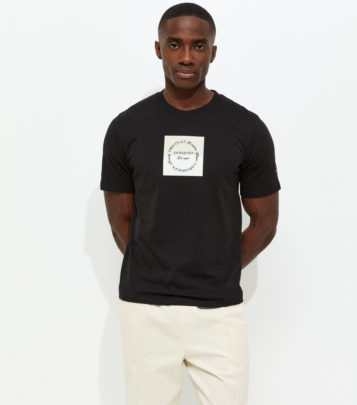 Jack & Jones Men's Black Branding T-Shirt New Look