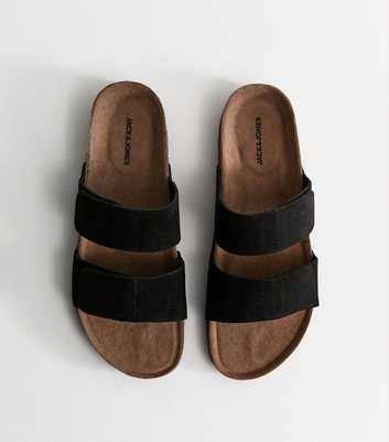 Jack and Jones Real Suede Black Sandals