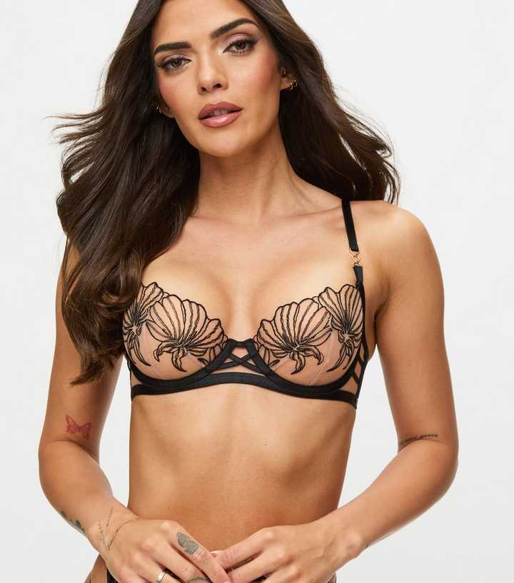 Ann Summers Black Icensing Balcony Bralette