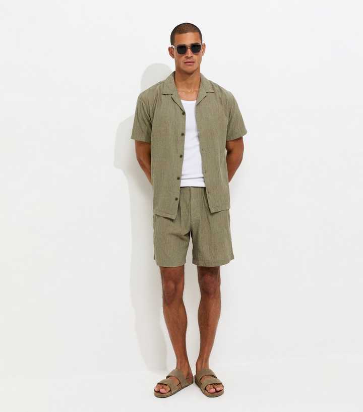 Jack & Jones Khaki Jaquard Shorts